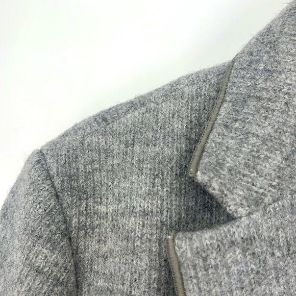 Ann Taylor Wool Fitted Blazer Gray 12 Suit Coat Jacket Academia Quiet Luxury - Picture 3 of 8